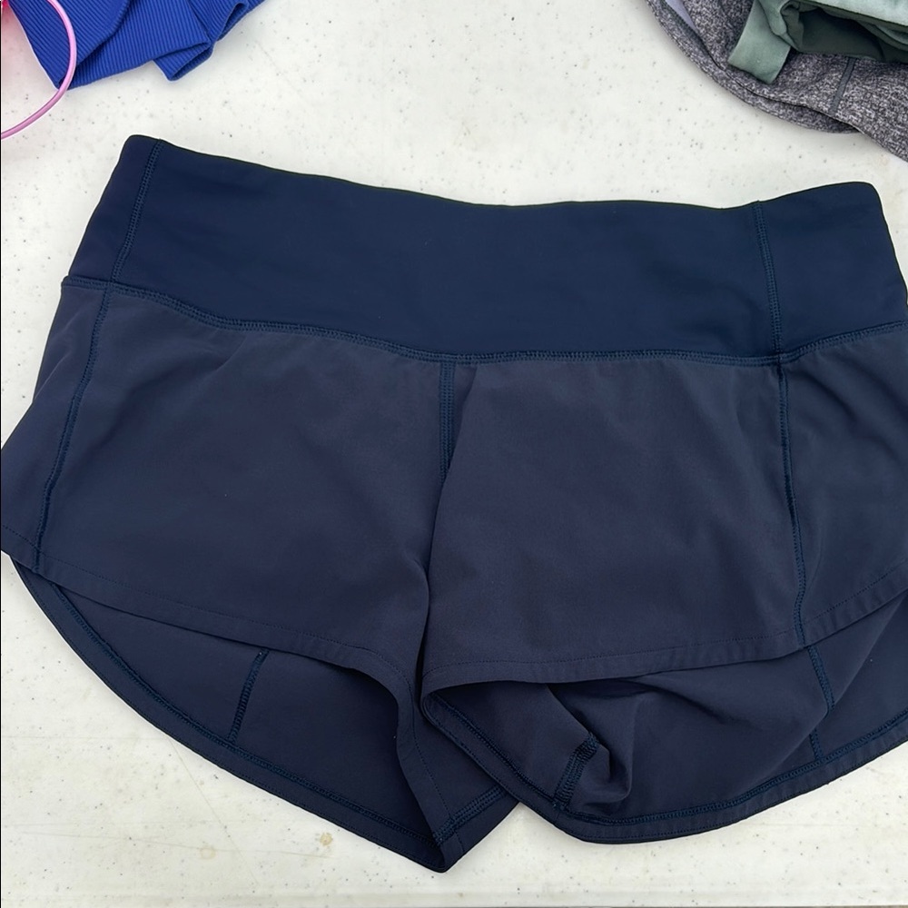 Women's Navy Blue Athletic Shorts